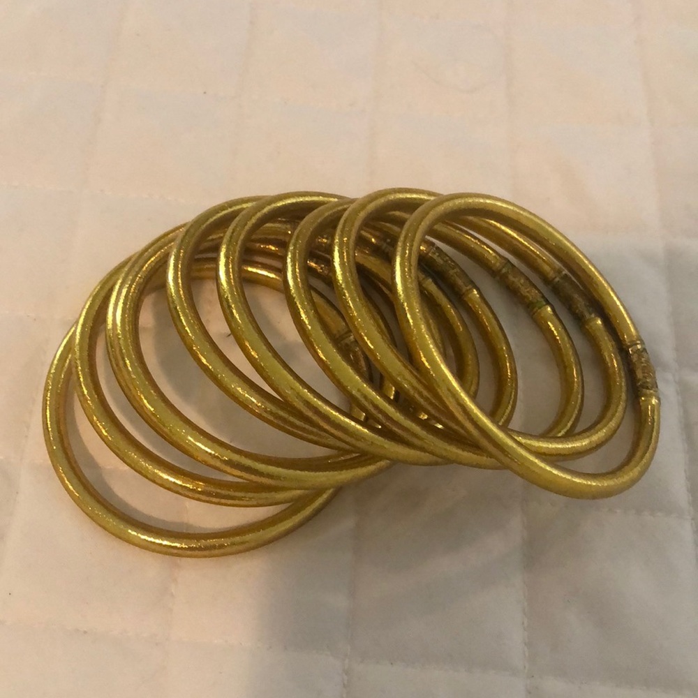 Gold rubber bracelets